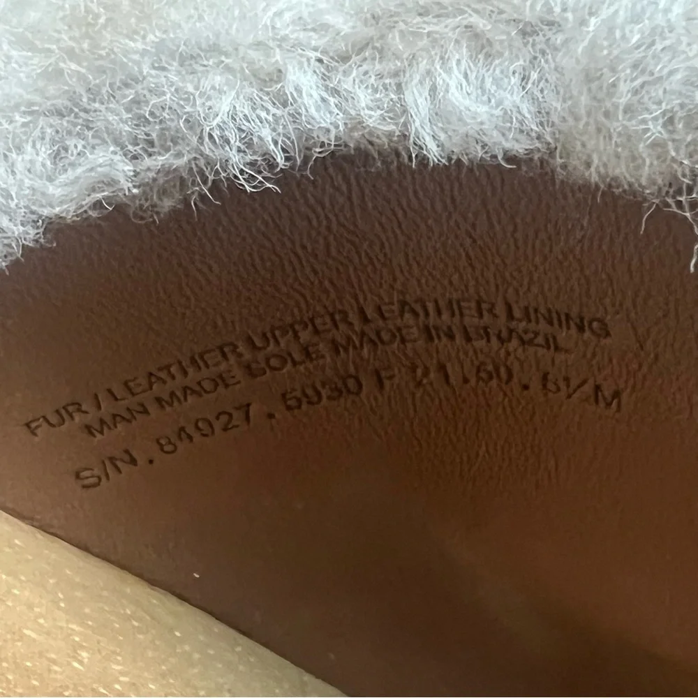 Tory Burch Shearling Jessa Studded Clog Shoe Women's Size 8.5